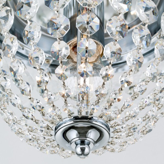 Orion Plafond króm-átlátszó mennyezeti lámpa (ORI-DLU 1840/26_CHR) E27 1 izzós IP20