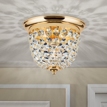 Orion Plafond arany-átlátszó mennyezeti lámpa (ORI-DLU 1840/26_GO) E27 1 izzós IP20