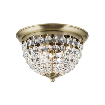 Orion Plafond sárgaréz-átlátszó mennyezeti lámpa (ORI-DLU 1840/35_BR) E27 3 izzós IP20