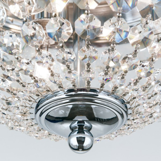 Orion Plafond króm-átlátszó mennyezeti lámpa (ORI-DLU 1840/35_CHR) E27 3 izzós IP20