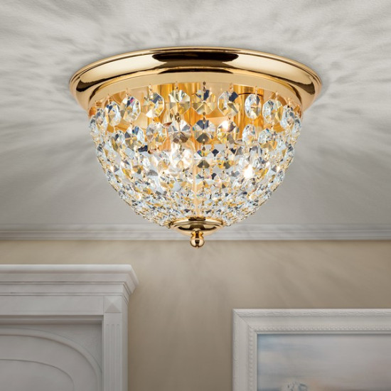 Orion Plafond arany-átlátszó mennyezeti lámpa (ORI-DLU 1840/35_GO) E27 3 izzós IP20