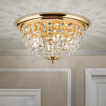 Orion Plafond arany-átlátszó mennyezeti lámpa (ORI-DLU 1840/47_GO) E27 6 izzós IP20