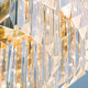 Orion Prism arany-átlátszó LED mennyezeti lámpa (ORI-DL 7-666/35_GO) LED 1 izzós IP20
