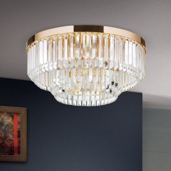 Orion Prism arany-átlátszó LED mennyezeti lámpa (ORI-DL 7-666/55_GO) LED 1 izzós IP20