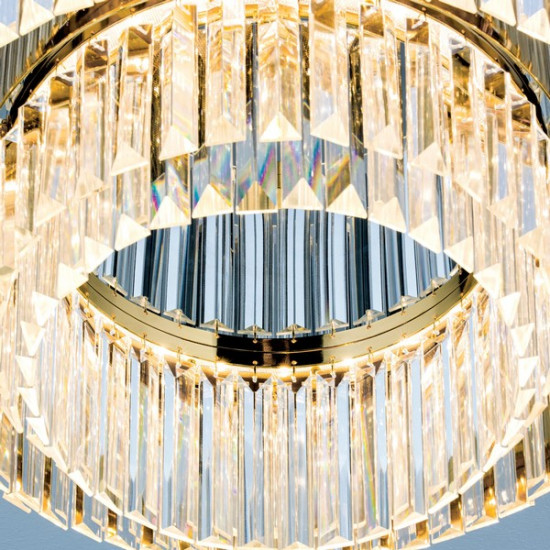 Orion Prism arany-átlátszó LED mennyezeti lámpa (ORI-DL 7-666/55_GO) LED 1 izzós IP20