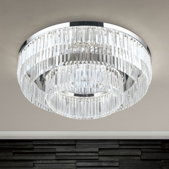 Orion Prism króm-átlátszó LED mennyezeti lámpa (ORI-DL 7-666/95_CHR) LED 1 izzós IP20