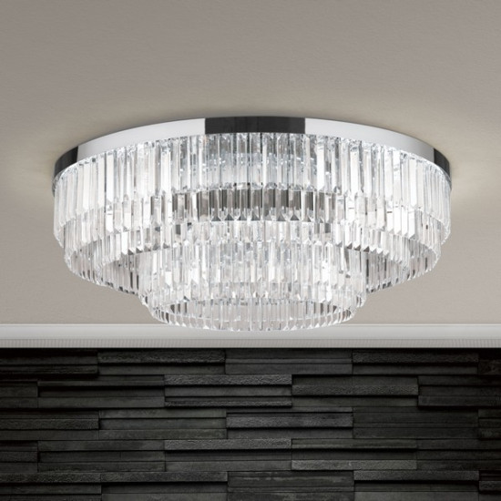 Orion Prism króm-átlátszó LED mennyezeti lámpa (ORI-DL 7-666/95_CHR) LED 1 izzós IP20