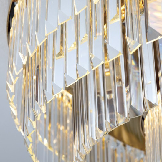 Orion Prism arany-átlátszó LED mennyezeti lámpa (ORI-DL 7-666/95_GO) LED 1 izzós IP20