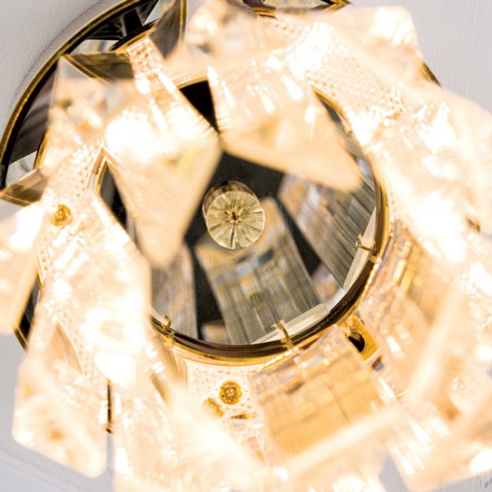 Orion Prism arany-átlátszó LED mennyezeti lámpa (ORI-DL 7-684_GO) LED 1 izzós IP20