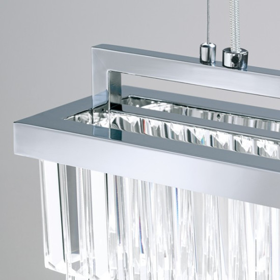 Orion Prism króm-átlátszó LED függesztett lámpa (ORI-HL 6-1701/90x17_CHR) LED 1 izzós IP20