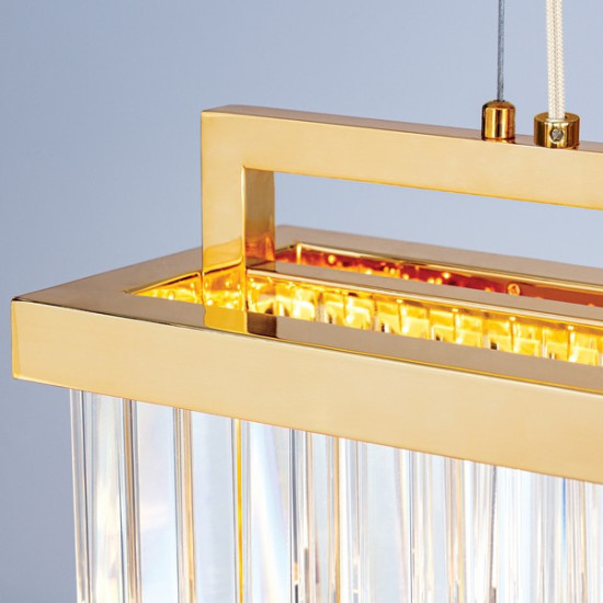 Orion Prism arany-átlátszó LED függesztett lámpa (ORI-HL 6-1701/90x17_GO) LED 1 izzós IP20