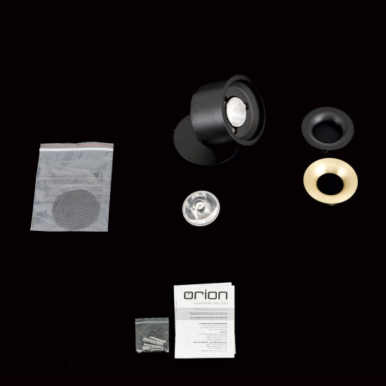 Orion Specter fekete LED mennyezeti spotlámpa (ORI-Str 10-602/1_BL) LED 1 izzós IP20