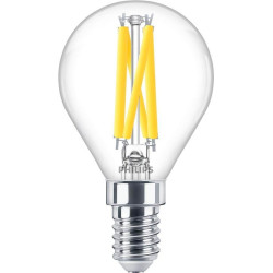 Philips E14 LED izzó 5,9W fényerőszabályozható kisgömb dekor - 60W-ot kiváltó átlátszó fényerőszabályozható filament LED izzó (PHI-9290030141) E14