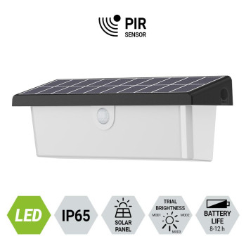 Prezent Alea fekete napelemes LED kültéri fali lámpa (PRE-65282) LED 1 izzós IP65