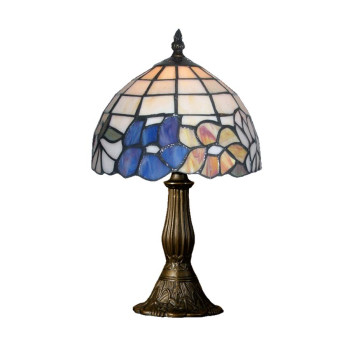 Prezent Tiffany színes Tiffany asztali lámpa (PRE-107) E14 1 izzós IP20