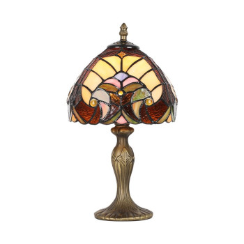 Prezent Tiffany színes Tiffany asztali lámpa (PRE-1701) E14 1 izzós IP20