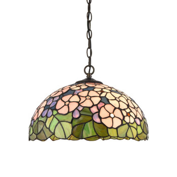 Prezent Tiffany színes függesztett Tiffany lámpa (PRE-201) E27 2 izzós IP20