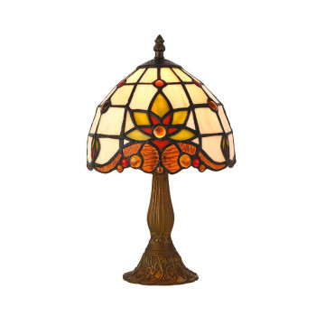 Prezent Tiffany színes Tiffany asztali lámpa (PRE-221) E14 1 izzós IP20