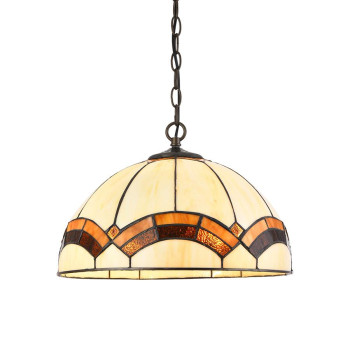 Prezent Tiffany színes függesztett Tiffany lámpa (PRE-229) E27 2 izzós IP20