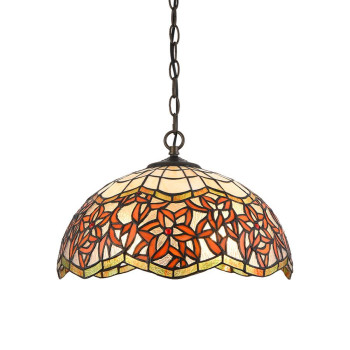 Prezent Tiffany színes függesztett Tiffany lámpa (PRE-232) E27 2 izzós IP20