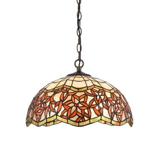 Prezent Tiffany színes függesztett Tiffany lámpa (PRE-232) E27 2 izzós IP20