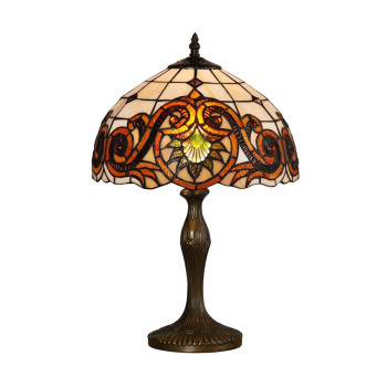 Prezent Tiffany színes Tiffany asztali lámpa (PRE-96) E27 1 izzós IP20