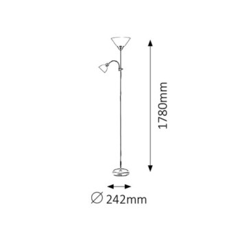 Rábalux Action bronz-fehér állólámpa (RAB-4065) E27+E14 2 izzós IP20