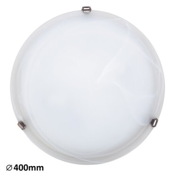 Rábalux Alabastro fehér alabástrom-króm mennyezeti lámpa (RAB-3302) E27 2 izzós IP20