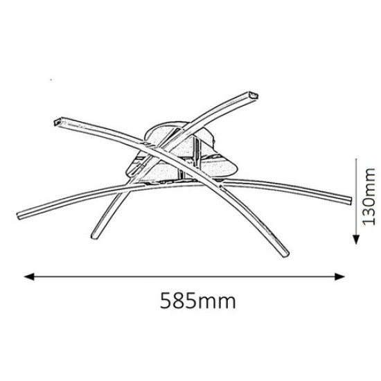 Rábalux Alexis króm-fehér LED mennyezeti lámpa (RAB-2504) LED 1 izzós IP20