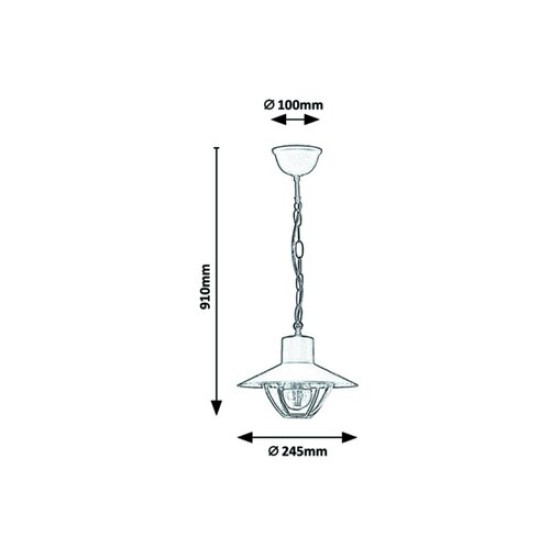 Rábalux Almada barna kültéri függesztett lámpa (RAB-7885) E27 1 izzós IP44