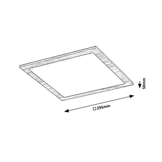 Rábalux Almond bükk-fehér LED mennyezeti lámpa (RAB-6907) LED 1 izzós IP20