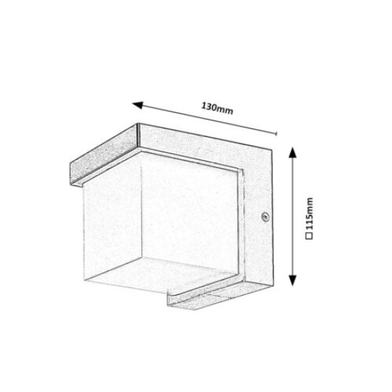 Rábalux Andelle fekete-fehér LED kültéri fali lámpa (RAB-77095) LED 1 izzós IP54