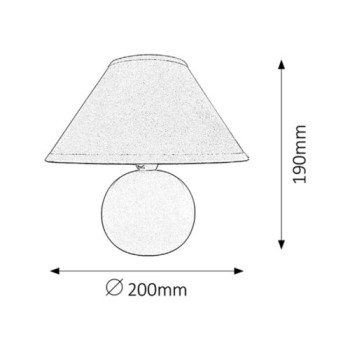 Rábalux Ariel matt fehér asztali lámpa (RAB-4901) E14 1 izzós IP20
