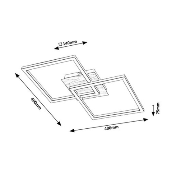 Rábalux Ashton bükk-matt fekete LED mennyezeti lámpa (RAB-6589) LED 1 izzós IP20