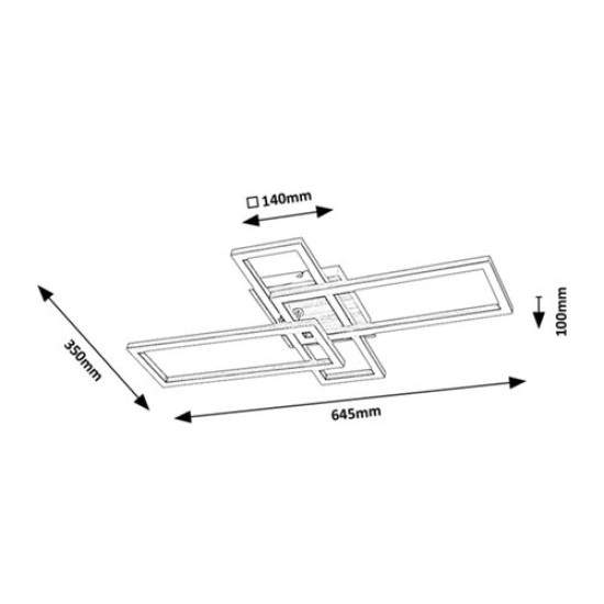 Rábalux Ashton bükk-matt króm LED mennyezeti lámpa (RAB-6590) LED 1 izzós IP20