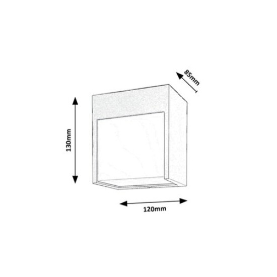Rábalux Balimo matt fekete-fehér LED kültéri fali lámpa (RAB-7476) LED 1 izzós IP54