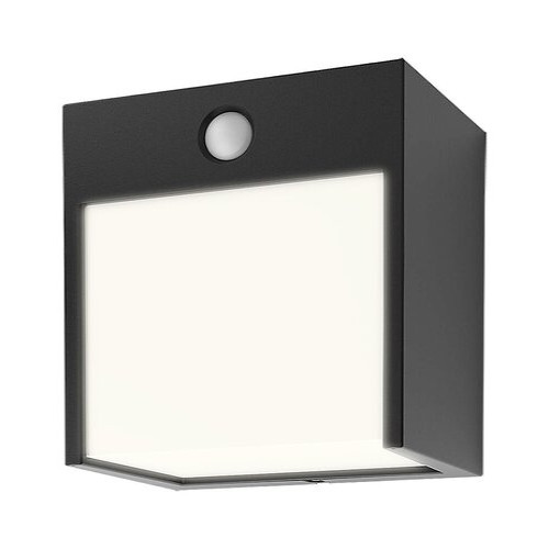 Rábalux Balimo matt fekete-fehér LED kültéri mozgásérzékelős fali lámpa (RAB-7478) LED 1 izzós IP44