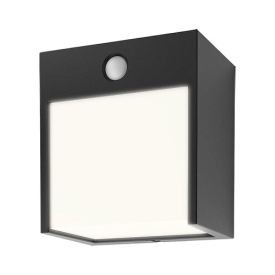 Rábalux Balimo matt fekete-fehér LED kültéri mozgásérzékelős fali lámpa (RAB-7478) LED 1 izzós IP44