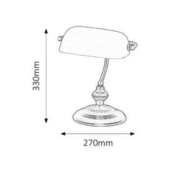 Rábalux Bank matt króm-fehér asztali lámpa (RAB-4037) E27 1 izzós IP20