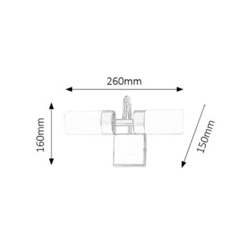 Rábalux Betty bronz-fehér LED fürdőszobai falikar (RAB-5746) LED 2 izzós IP44