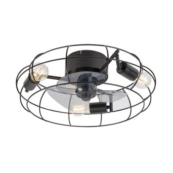 Rábalux Cadmus fekete ventilátor lámpa (RAB-71043) E27 3 izzós IP20