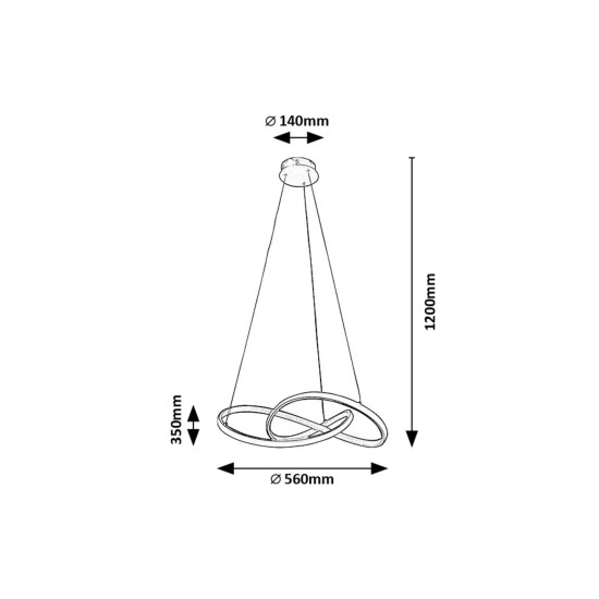 Rábalux Castiel arany LED függesztett lámpa (RAB-72215) LED 1 izzós IP20