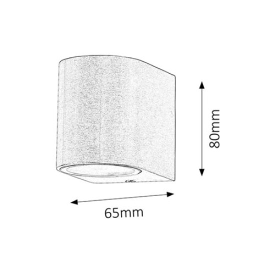 Rábalux Chile alumínium kültéri fali lámpa (RAB-8020) GU10 1 izzós IP44