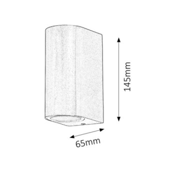 Rábalux Chile alumínium kültéri fali lámpa (RAB-8034) GU10 2 izzós IP44