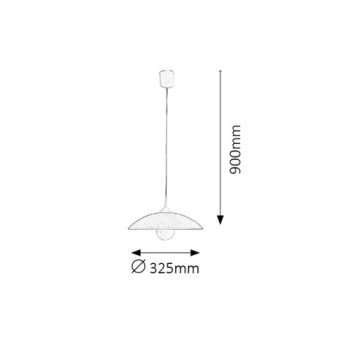 Rábalux Cupola range szürke-fehér függesztett lámpa (RAB-1408) E27 1 izzós IP20