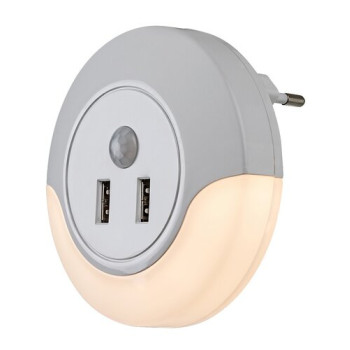 Rábalux Dembo fehér LED mogásérzékelős konnektorba dugható lámpa (RAB-76012) LED 1 izzós IP20