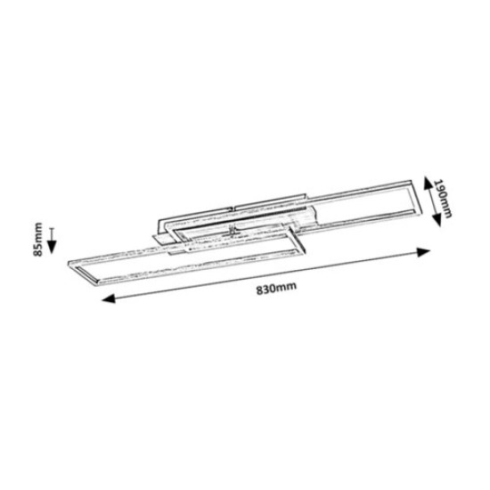 Rábalux Demetrius ezüst-aluminium LED mennyezeti lámpa (RAB-71012) LED 1 izzós IP20