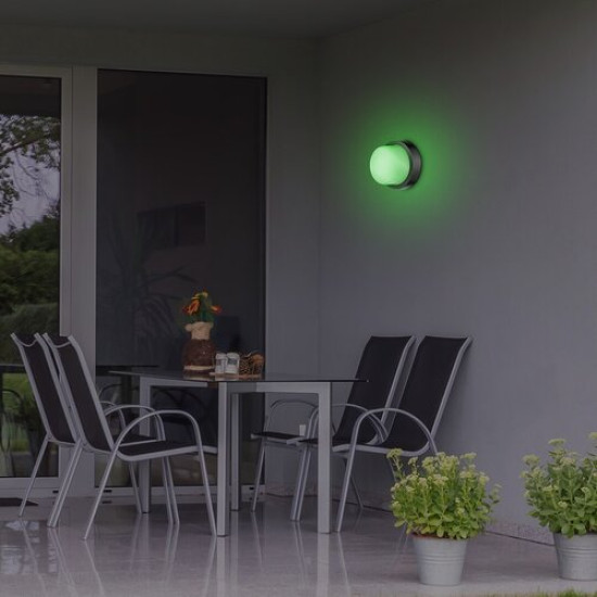 Rábalux Durbe fekete-fehér LED kültéri fali lámpa / LED kültéri mennyezeti lámpa (RAB-7246) LED 1 izzós IP54