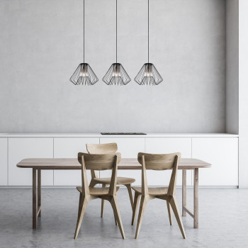 Rábalux Emerencia fekete függesztett lámpa (RAB-72371) E27 3 izzós IP20