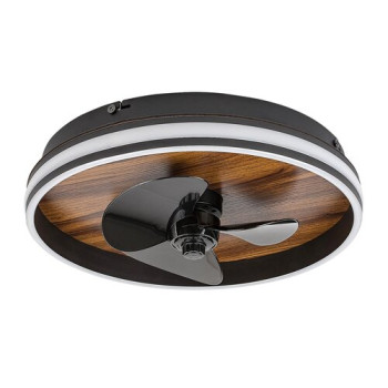 Rábalux Faustine fekete-fehér LED ventilátor lámpa (RAB-71016) LED 1 izzós IP20
